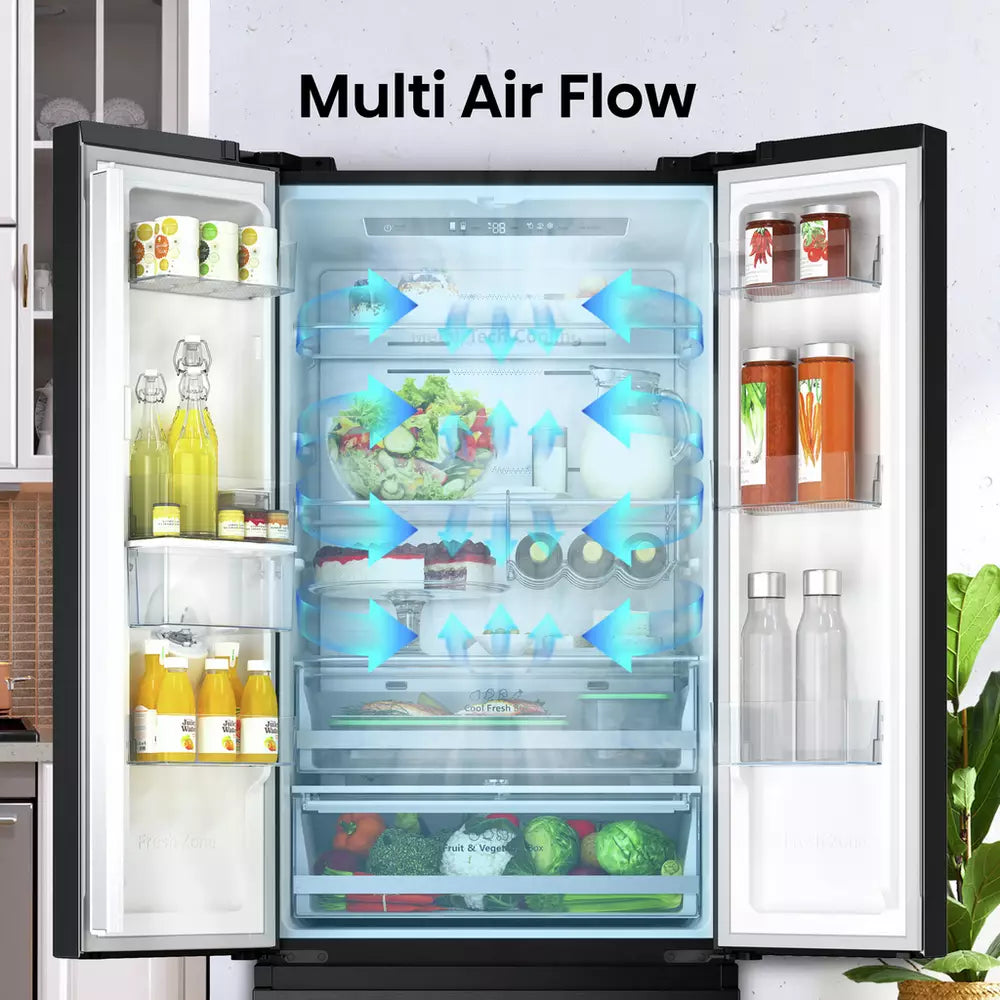 Hisense RF632N4WFE American Fridge Freezer - Black