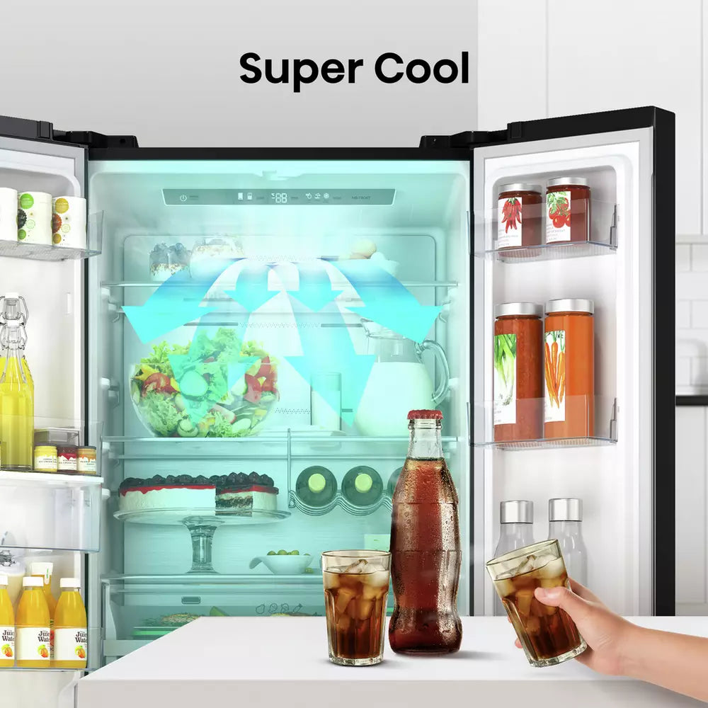 Hisense RF632N4WFE American Fridge Freezer - Black