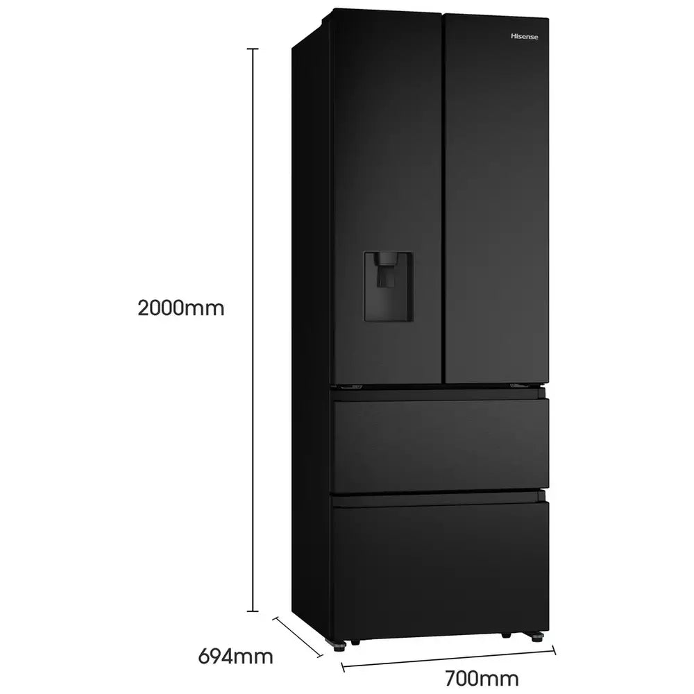 Hisense RF632N4WFE American Fridge Freezer - Black