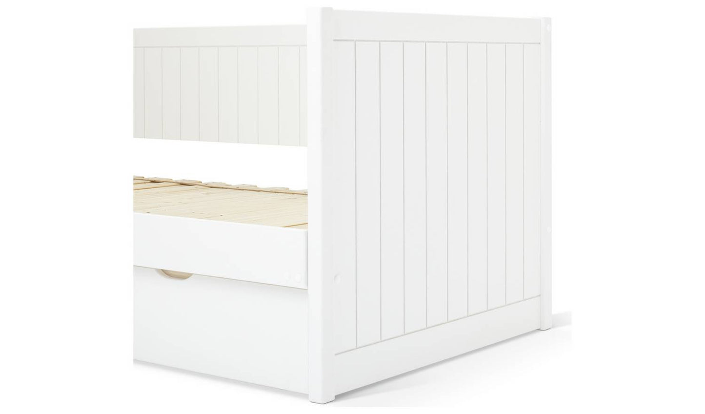 Habitat Axel Trundle Day Bed with 2 Mattresses - White