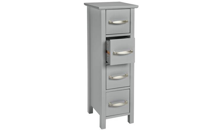 Argos Home 4 Drawer Bathroom Storage Unit - Grey