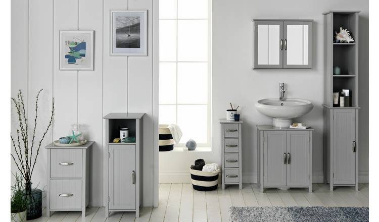 Argos Home 4 Drawer Bathroom Storage Unit - Grey