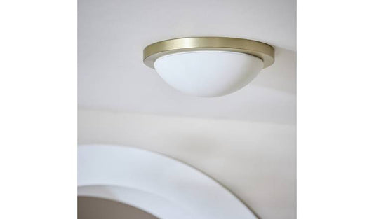 Argos Home Aspley Bathroom Flush to Ceiling Light - Brass