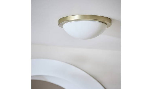 Argos Home Aspley Bathroom Flush to Ceiling Light - Brass