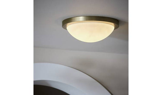 Argos Home Aspley Bathroom Flush to Ceiling Light - Brass