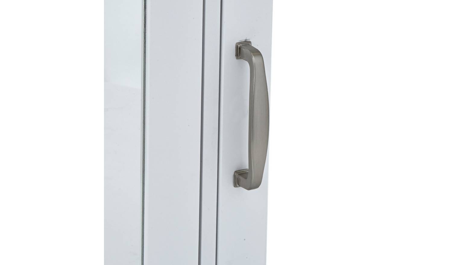 Argos Home Tongue & Groove 3 Door Mirrored Cabinet - White