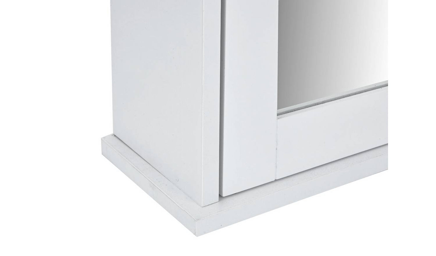 Argos Home Tongue & Groove 3 Door Mirrored Cabinet - White