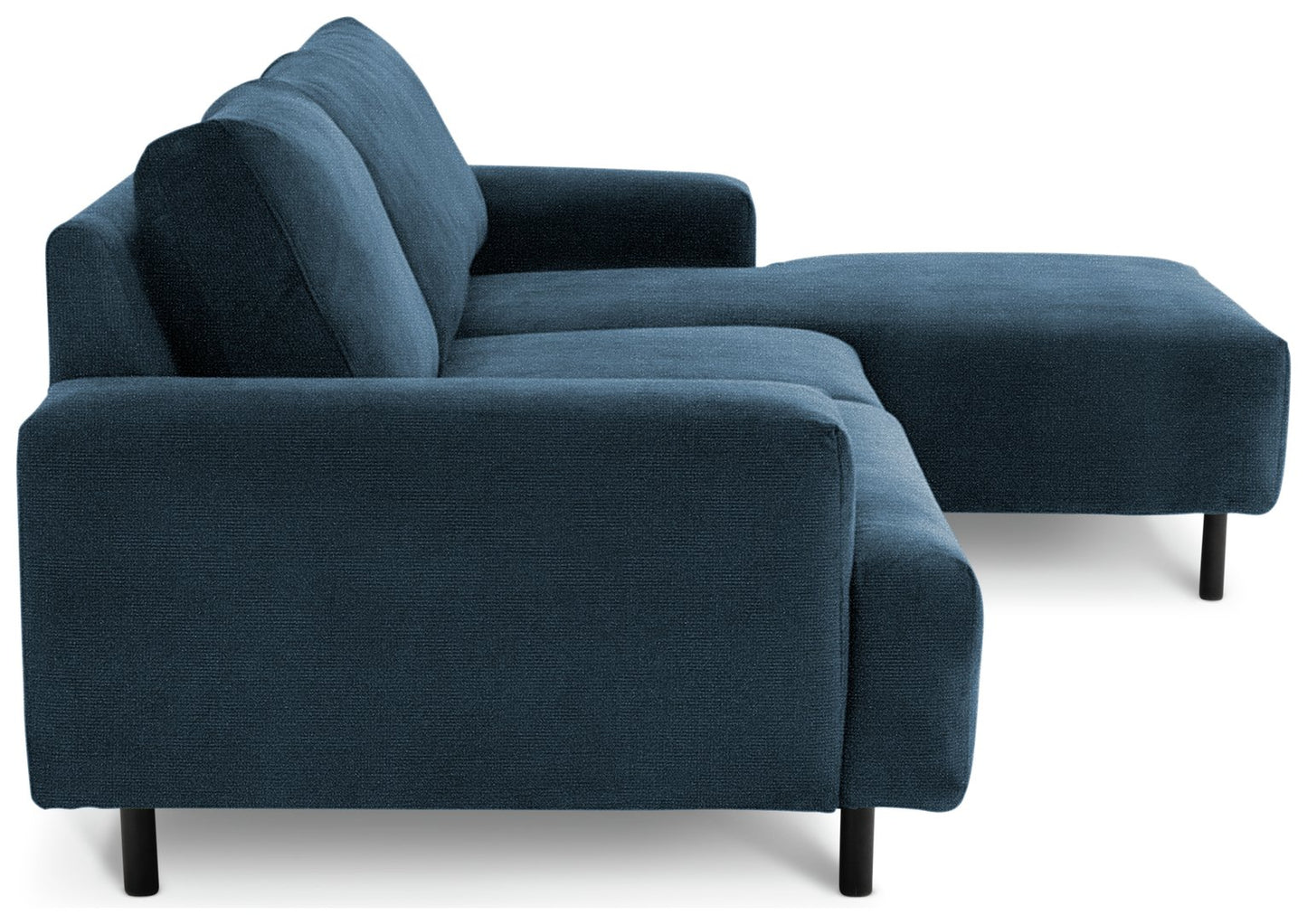 Habitat Julien Velvet Right Hand Corner Chaise Sofa - Navy