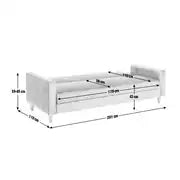 Habitat Brooks Fabric 3 Seater Clic Clac Sofa Bed - Grey