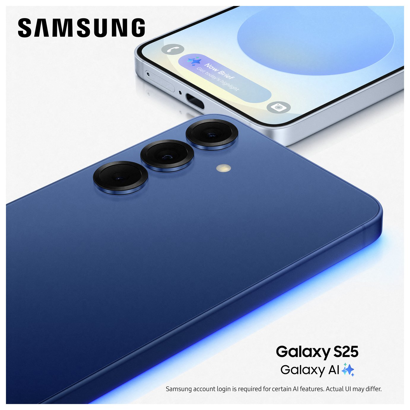 SIM Free Samsung Galaxy S25 5G 256GB AI Mobile Phone - Navy