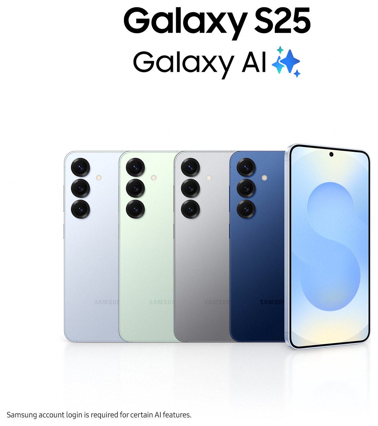SIM Free Samsung Galaxy S25 5G 256GB AI Mobile Phone - Navy