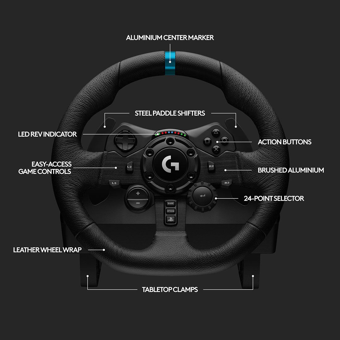 Logitech G923 TRUEFORCE Gaming Steering Wheel - PS4/PS5