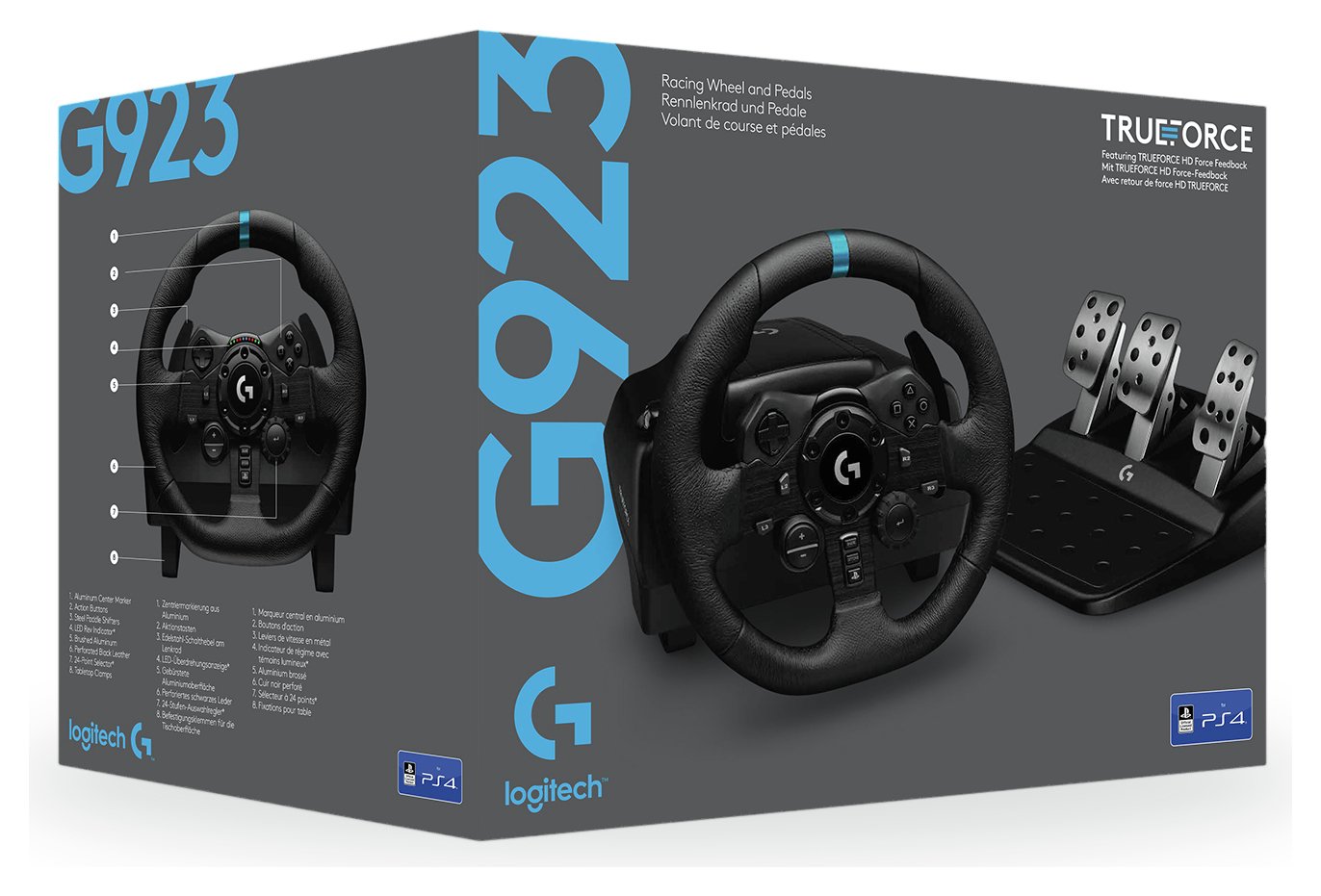 Logitech G923 TRUEFORCE Gaming Steering Wheel - PS4/PS5