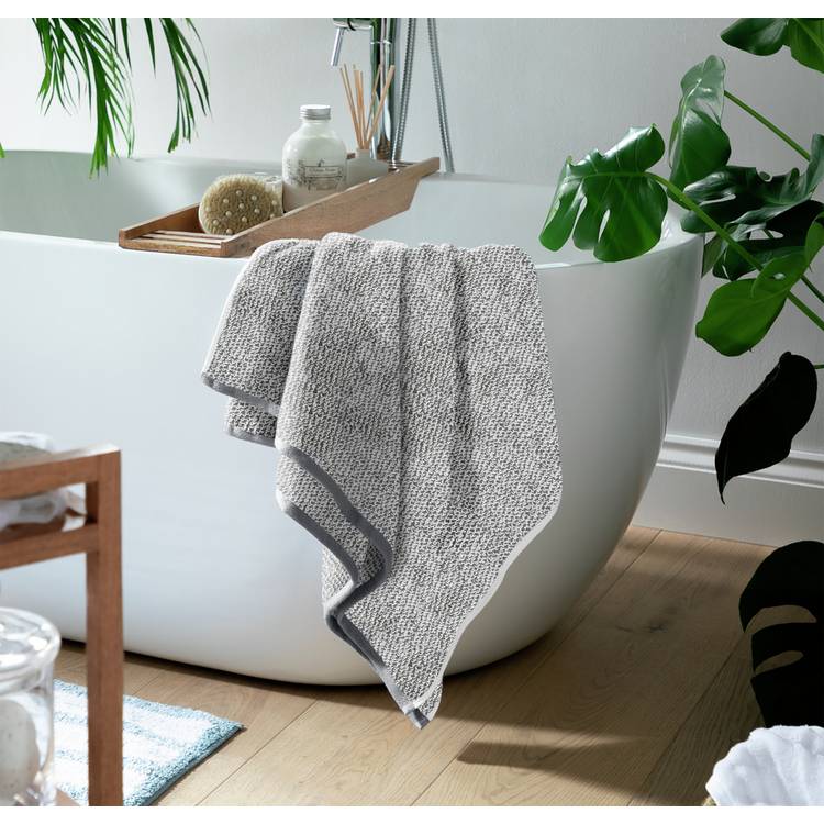 Habitat Marl Bath Sheet - Black