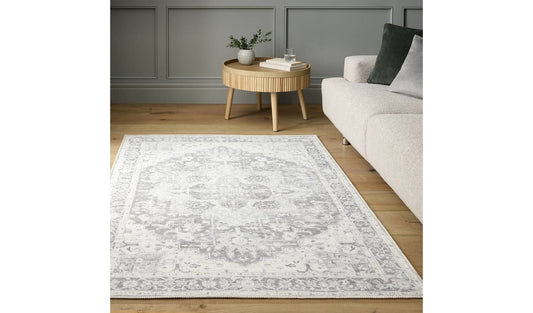 Habitat Vintage Effect Grey Flatweave Runner - 80x150cm