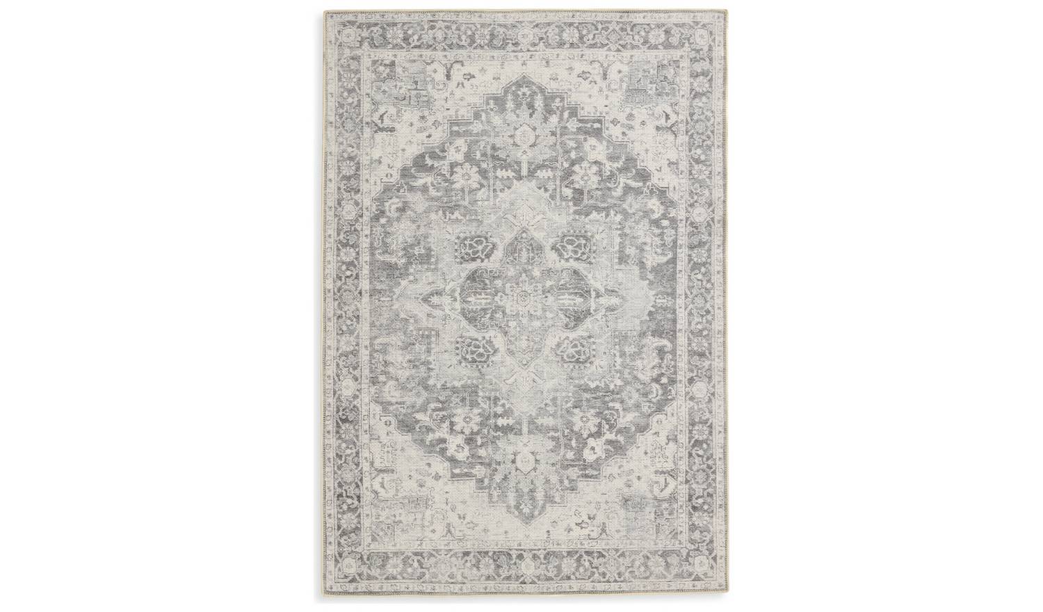 Habitat Vintage Effect Grey Flatweave Runner - 80x150cm