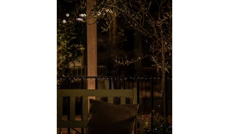 Garden By Sainsbury's 300 White Solar String Light
