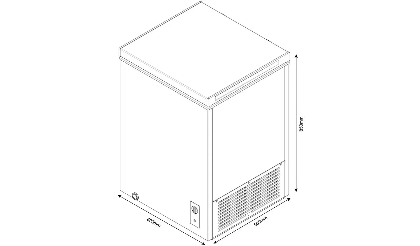 Bush BECFE143LB Chest Freezer - Black