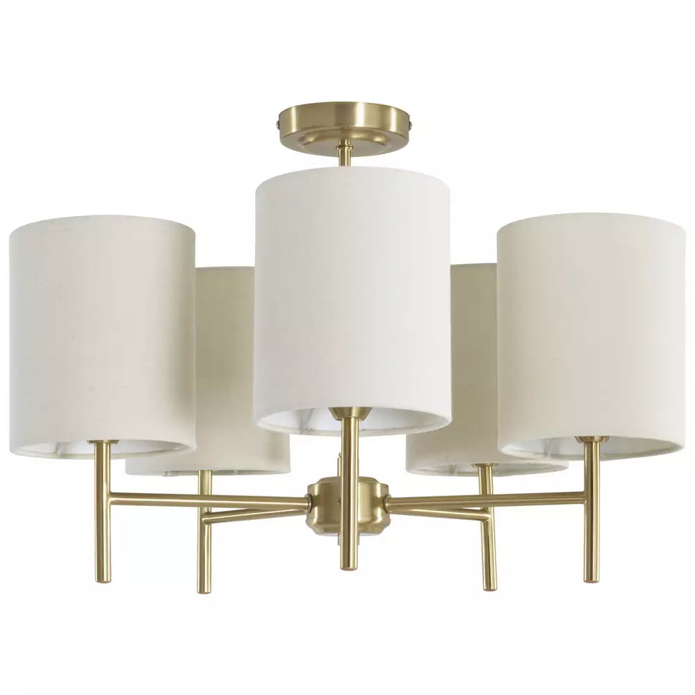 Argos Home Candelabra Steel 5 Light Ceiling Light - Brass