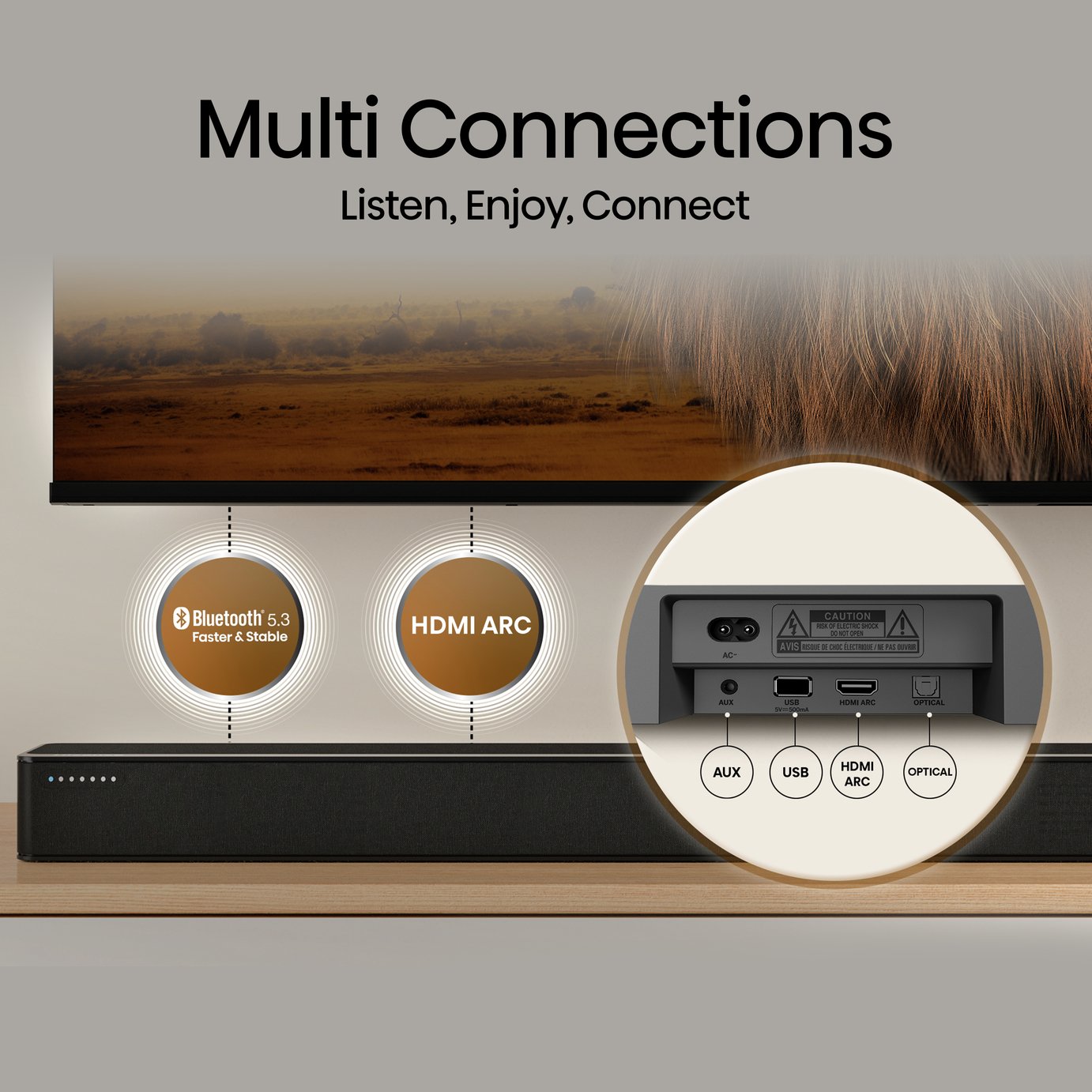 Hisense HS2100 240W 2.1Ch Soundbar with Wireless Sub