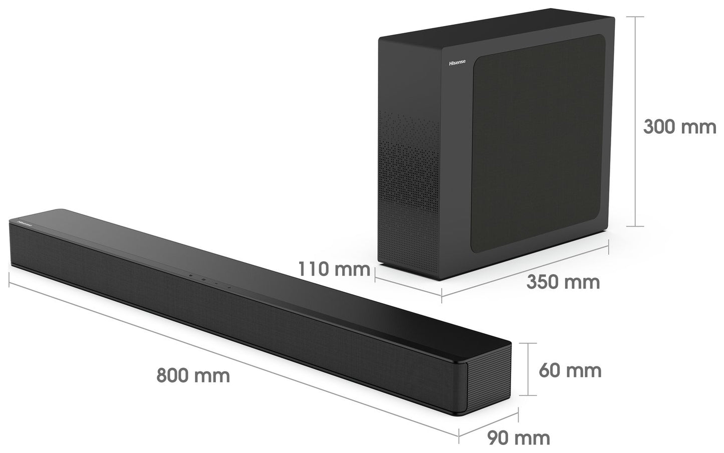Hisense HS2100 240W 2.1Ch Soundbar with Wireless Sub