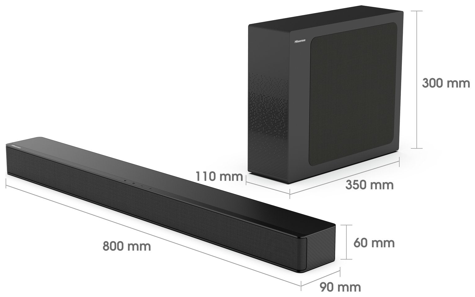 Hisense HS2100 240W 2.1Ch Soundbar with Wireless Sub