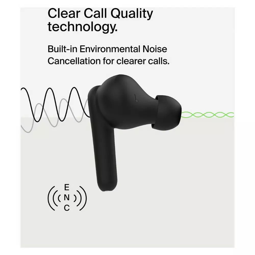 Belkin SoundForm Rhythm True Wireless In-Ear Earbuds - Black