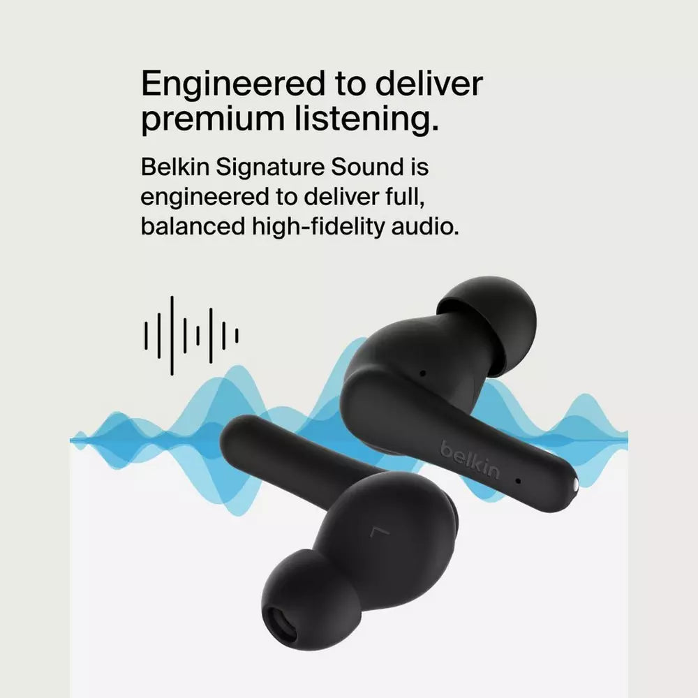 Belkin SoundForm Rhythm True Wireless In-Ear Earbuds - Black