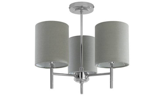 Argos Home Candelabra Steel 3 Light Ceiling Light - Grey