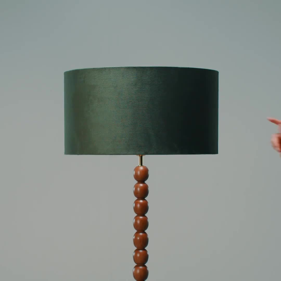 Habitat Bobbin Mango Wood Floor Lamp Base - Walnut