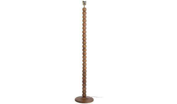 Habitat Bobbin Mango Wood Floor Lamp Base - Walnut