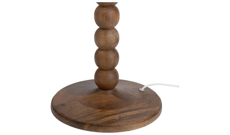 Habitat Bobbin Mango Wood Floor Lamp Base - Walnut