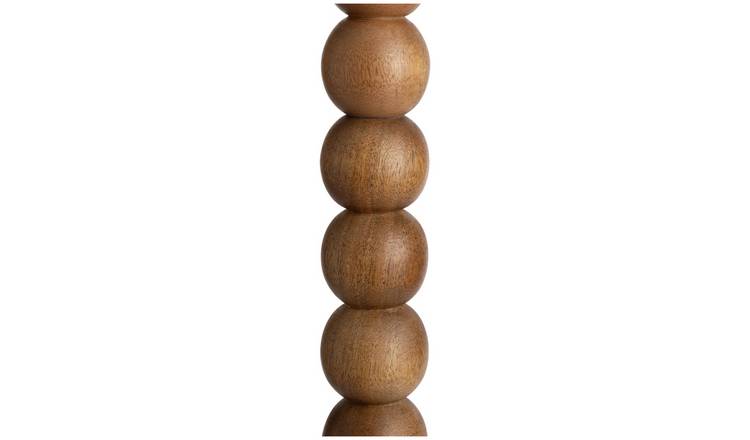 Habitat Bobbin Mango Wood Floor Lamp Base - Walnut