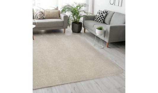 Homemaker Relay Plain Natural Short Pile Rug - 100x145cm