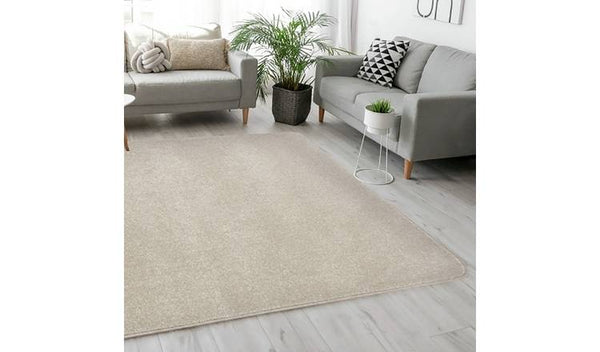 Homemaker Relay Plain Natural Short Pile Rug - 100x145cm