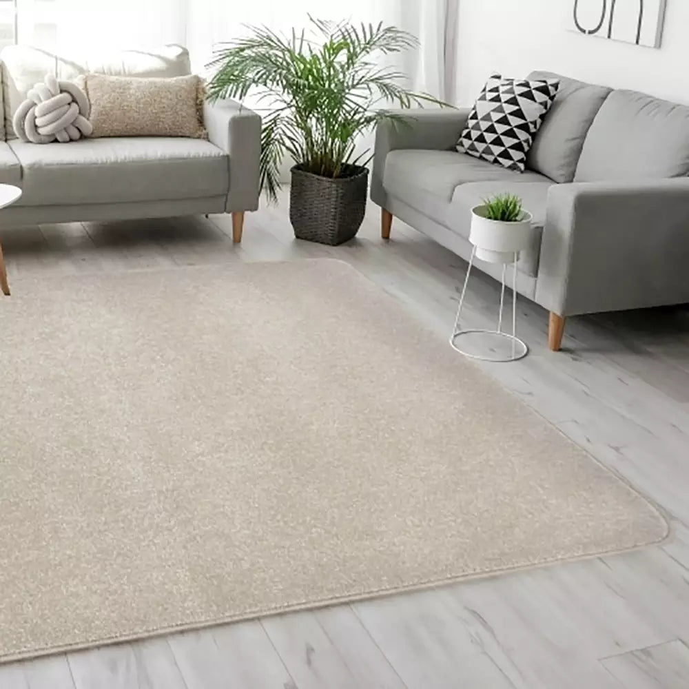 Homemaker Relay Plain Natural Short Pile Rug - 150x200cm