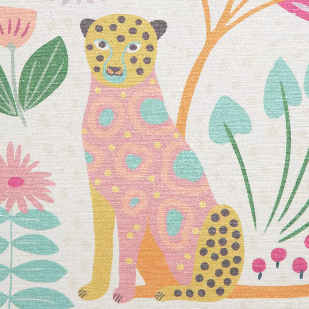Habitat Kids Enchanted Print Natural Flatweave Rug -80x110cm