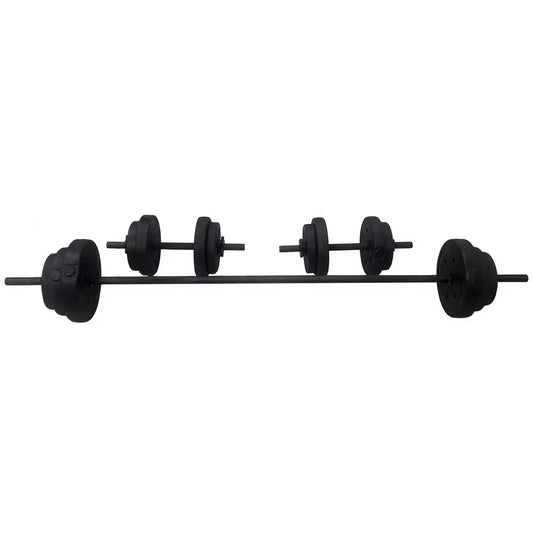 Opti Vinyl Dumbbell and Barbell Set - 35KG