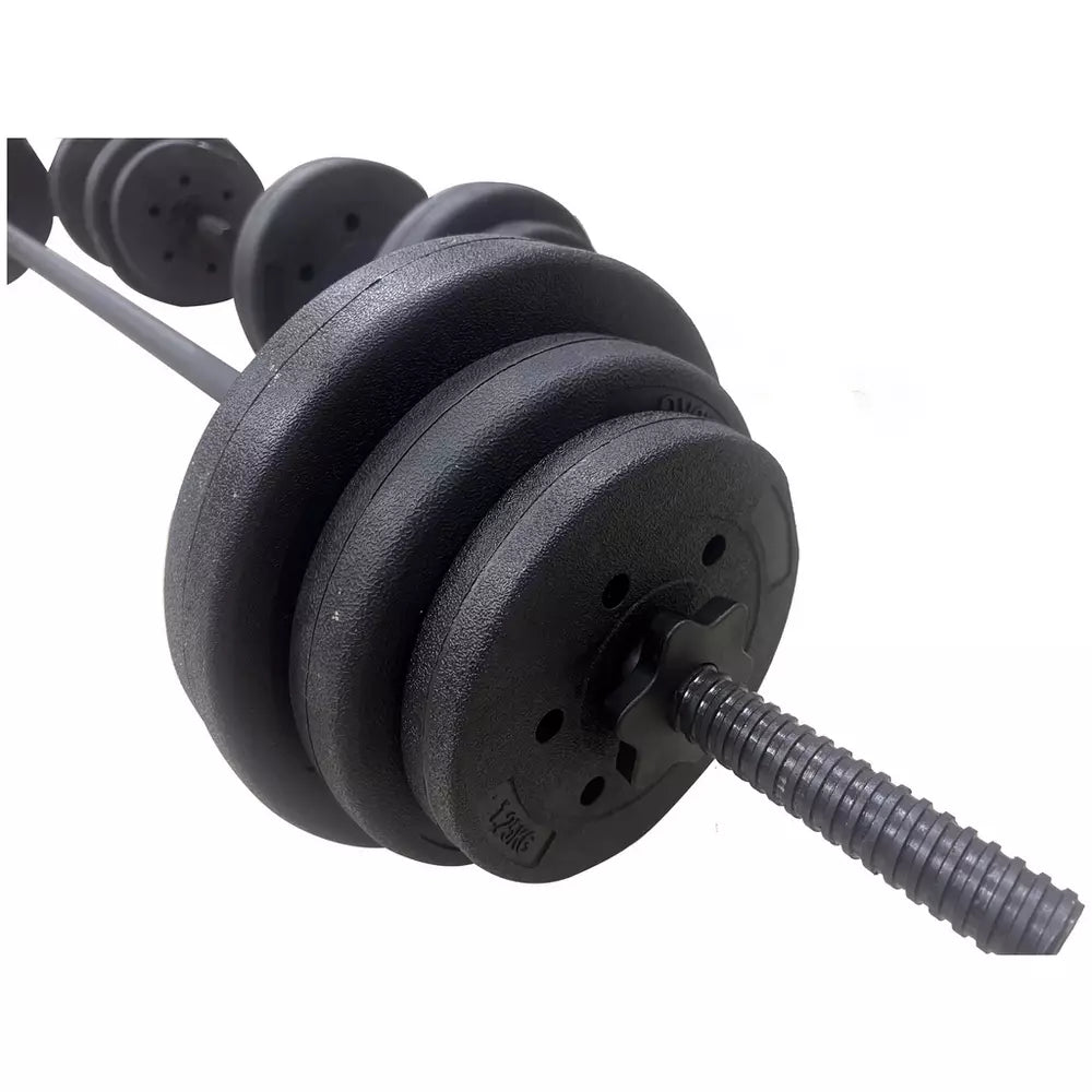 Opti Vinyl Dumbbell and Barbell Set - 35KG
