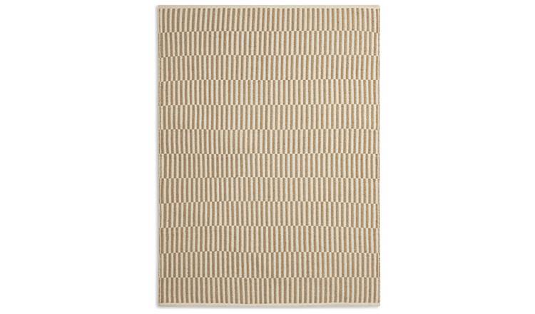 Habitat Modern Country Block Natural Flatweave Rug - 160x230