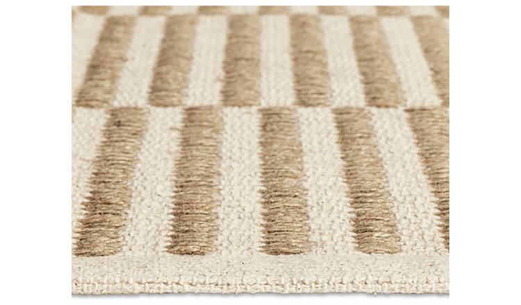 Habitat Modern Country Block Natural Flatweave Rug - 160x230