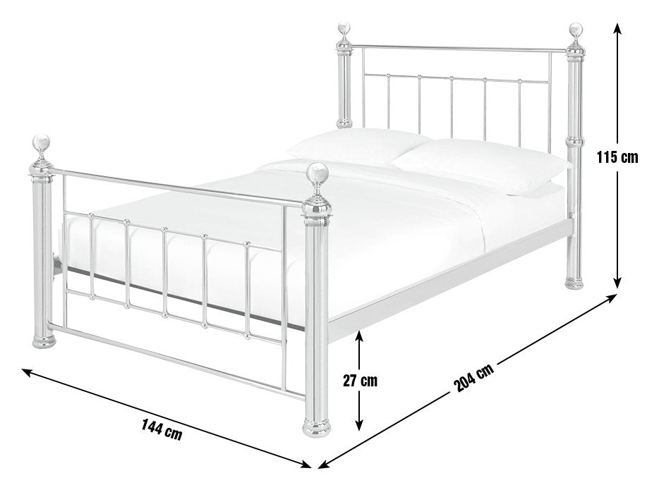 Argos Home Mayfair Double Metal Bed Frame - Chrome