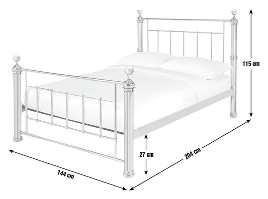 Argos Home Mayfair Double Metal Bed Frame - Chrome