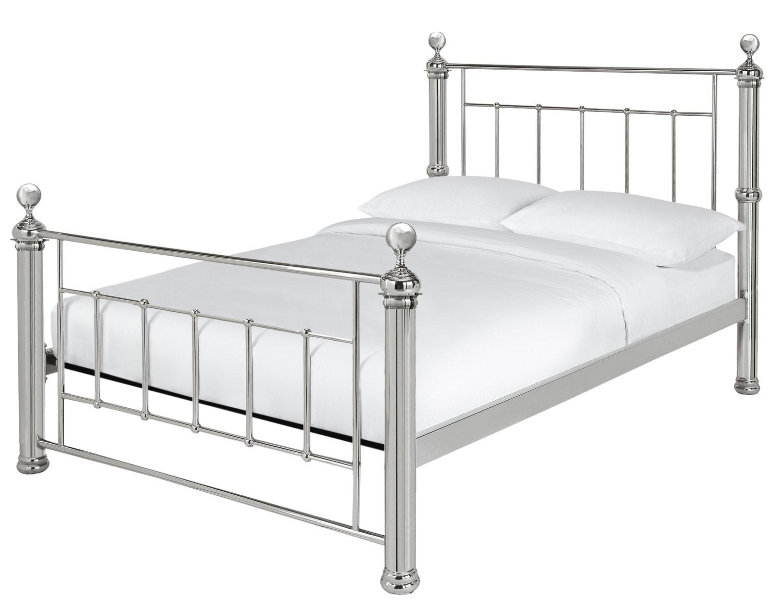 Argos Home Mayfair Double Metal Bed Frame - Chrome