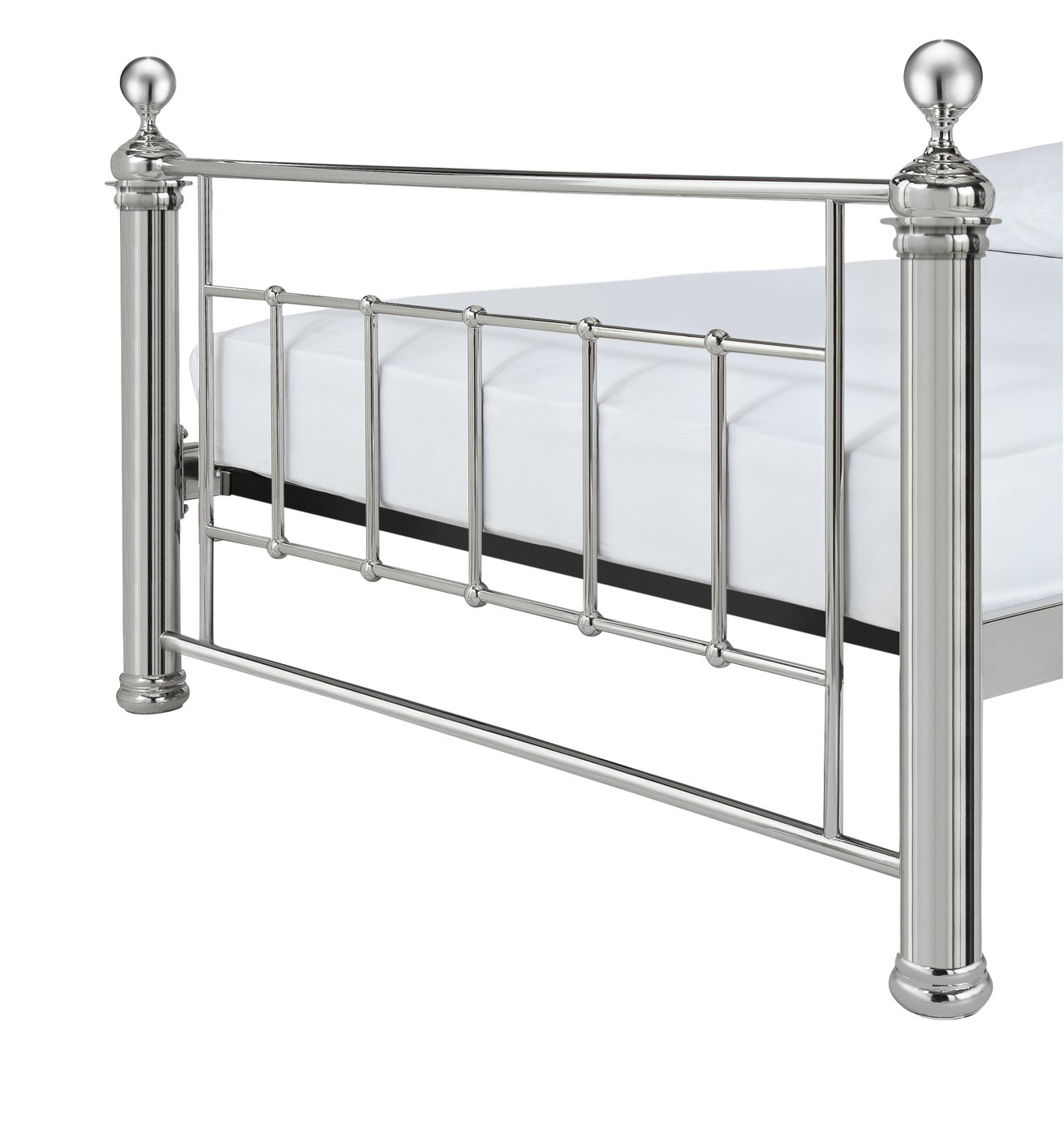 Argos Home Mayfair Double Metal Bed Frame - Chrome