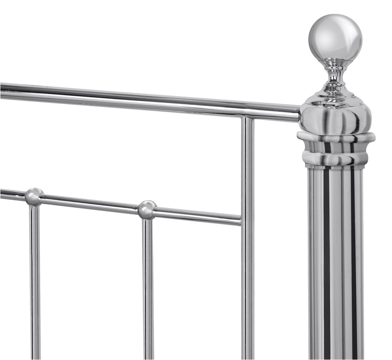 Argos Home Mayfair Double Metal Bed Frame - Chrome