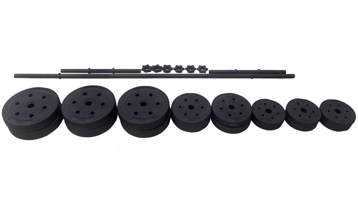 Opti Vinyl Dumbbell and Barbell Set - 50kg