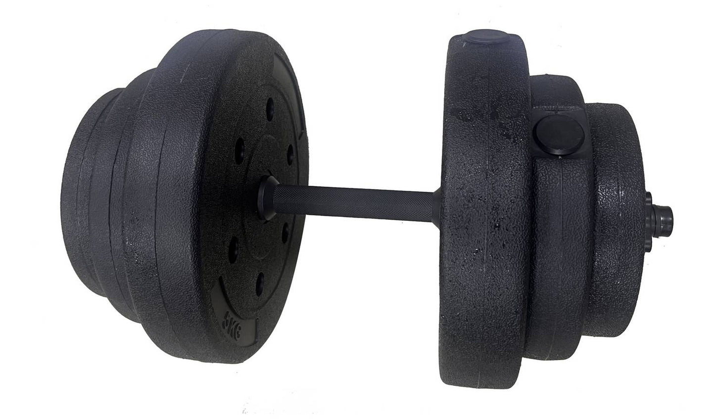 Opti Vinyl Dumbbell and Barbell Set - 50kg