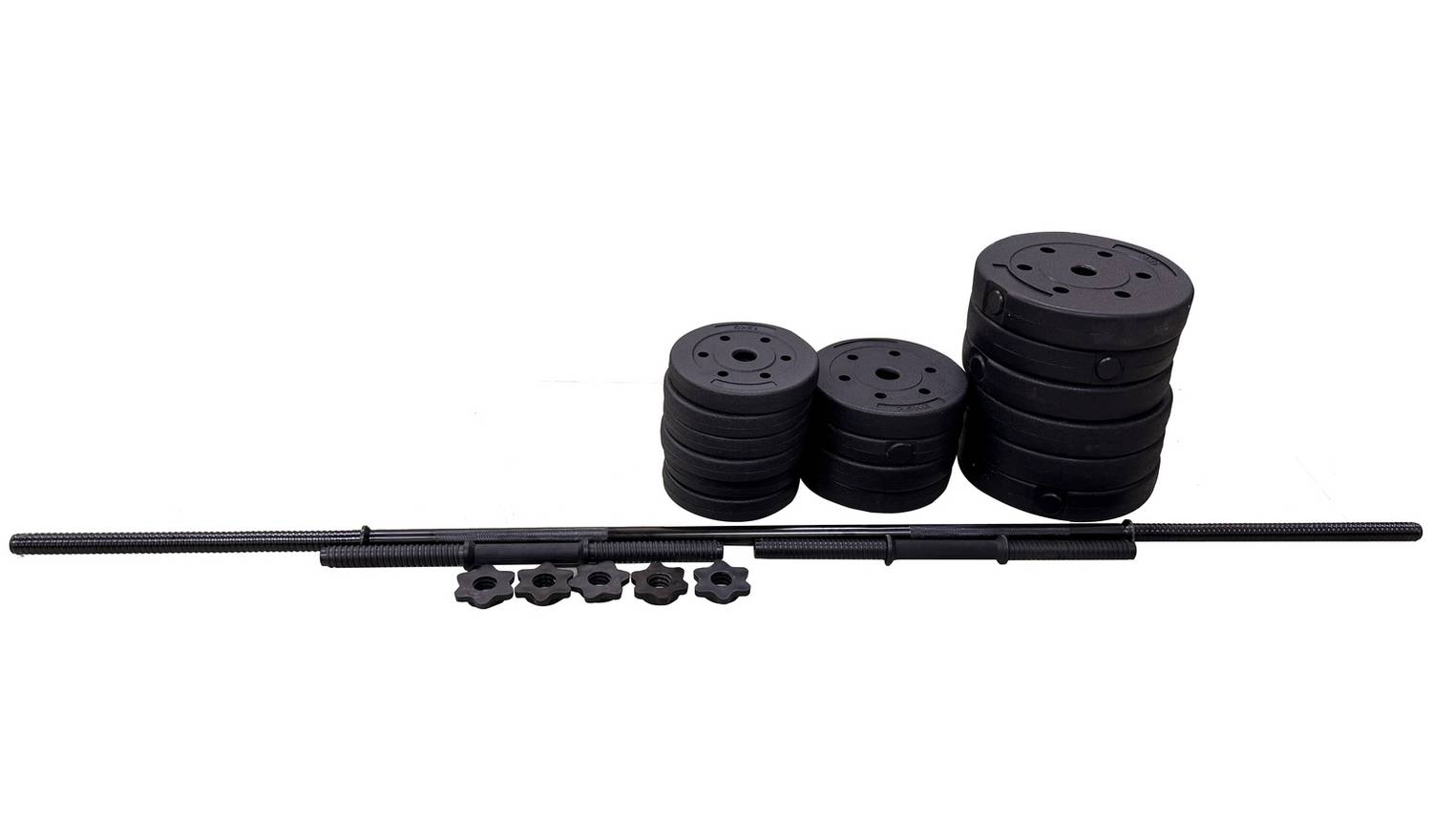 Opti Vinyl Dumbbell and Barbell Set - 50kg