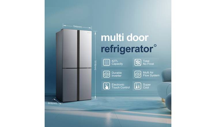 Fridgemaster MQ79394ES American Fridge Freezer - Silver